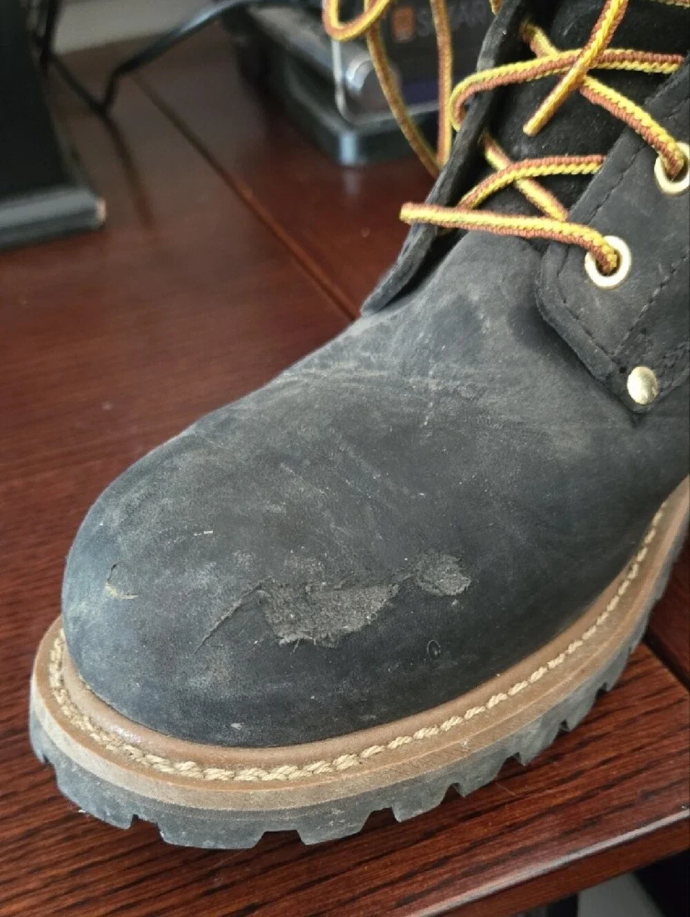 Men's Carolina Steel Toe Black Waterproof Work Boots Sz 12